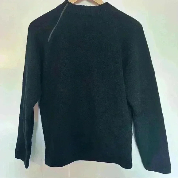 🎆 Vintage Miss Holly ski sweater size medium black teal pink winter mock neck - Picture 3 of 6